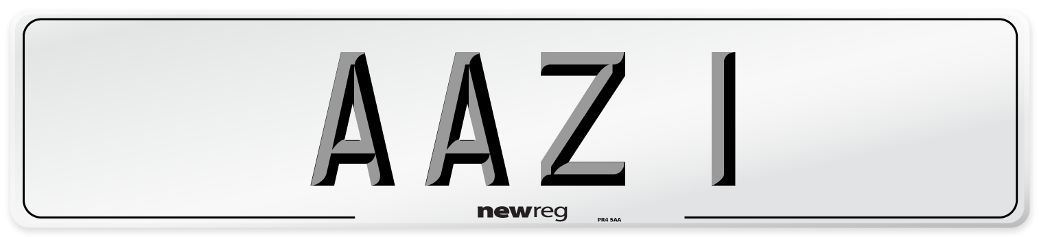 AAZ 1 Number Plate from New Reg